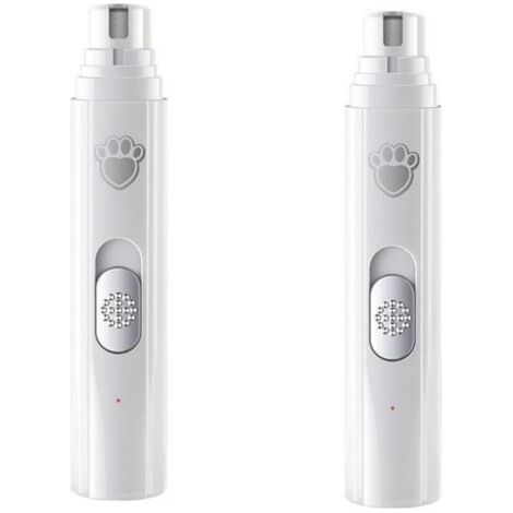 2 limes à ongles électriques - USBCharge -lime diamant -sans fil -Avec des lumières -Blanc (1/5)