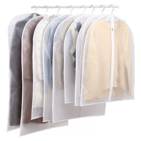 Sac à vêtements suspendu - Lot de 6 housses à vêtements, housses à robes, housses de rangement pour placard, housses de voyage pour costumes (1/5)
