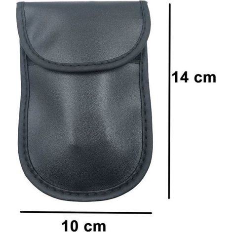 Etui Antivol Pour Cle De Voiture - Cage De Faraday - Protection Contre Interception Signal - 14 X 10 Cm - Noir - 1 Piece (1/5)