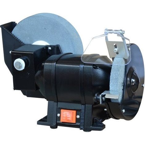 Touret à meuler 250W – Vitesse 2950 tr/min – Pour meules de 200mm – Bâti en fonte d'aluminium pour usage intensif