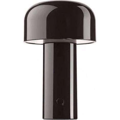 MINKUROW Lampada Da Tavolo Ricaricabile A Fungo Creativo A Led 3w 3 Livelli Di Illuminazione Luce Notturna In Metallo (Nero) (1/5)