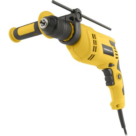 Powerplus Perceuse à Percussion Électrique POWX0271 - 2 en 1 : Perceuse Filaire de 850 W, Vissage à Gauche et à Droite