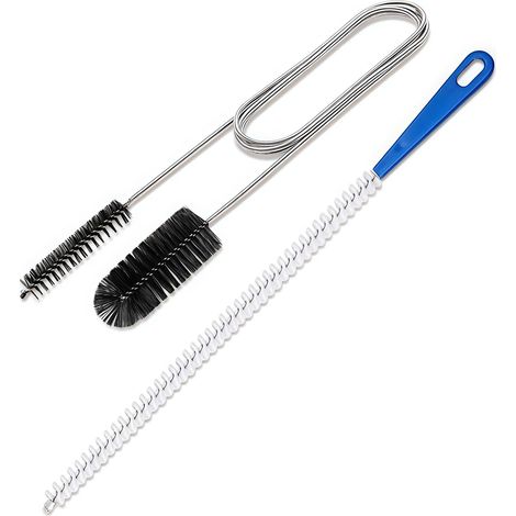Lot de 2 déboucheurs en spirale - Brosse flexible double tête pour canalisations cuisine et douche