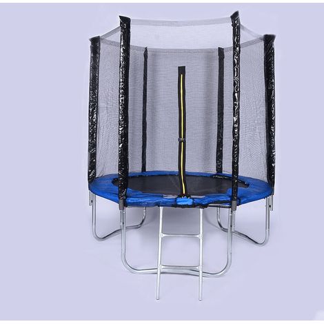Filet de Remplacement pour Trampolines Filet de sécurité pour Trampolines avec Zip 6ft,Accessoires de Trampolines de Loisirs,Réseau Dense Entrée Fermable (1/4)