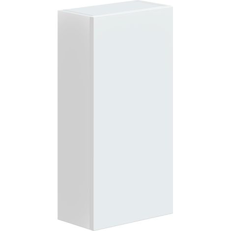 Pensile Sospeso Per Bagno Con Anta Reversibile E 2 Ripiani Regolabili Mobile Salvaspazio In Melaminico Per Ambienti Moderni 60 X 30 X 16 Cm Bianco (1/5)