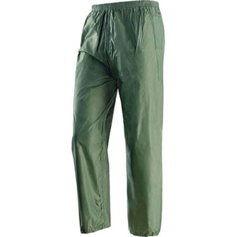 IMPERMEABILE PANTALONE IN NYLON SPALMATO IN PVC VERDE - tg.XXXL