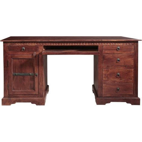 Schreibtisch Akazie 158x54x76 nougat lackiert OXFORD 522