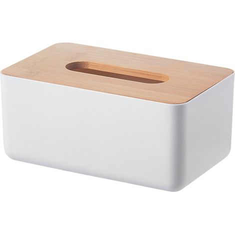 Caja Para Servilletas De Papel - Caja Multiusos De Madera Y Plástico - Para Pañuelos, Toallas Faciales O Accesorios - 1 Unidad (1/5)