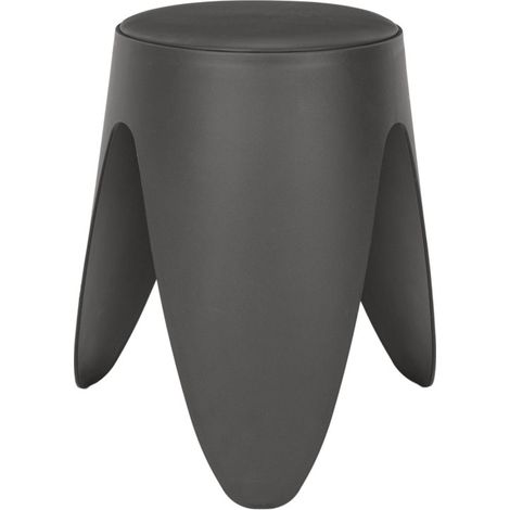Tabouret Léger Empilable en Plastique - Tabouret Gain de Place Modulable  Gris  D 30 x H 46 cm - Livraison gratuite (1/5)