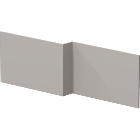 Hudson Reed Square Shower Bath Front Panel 520mm H x 1698mm W - Pebble Grey
