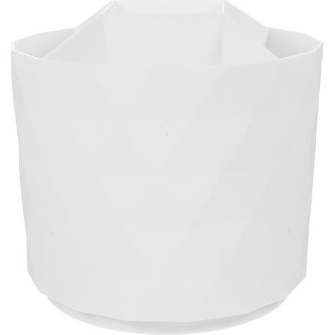 Organisateur Maquillage Rotatif, Boîte Rangement Diamant Plastique Blanc (1/5)