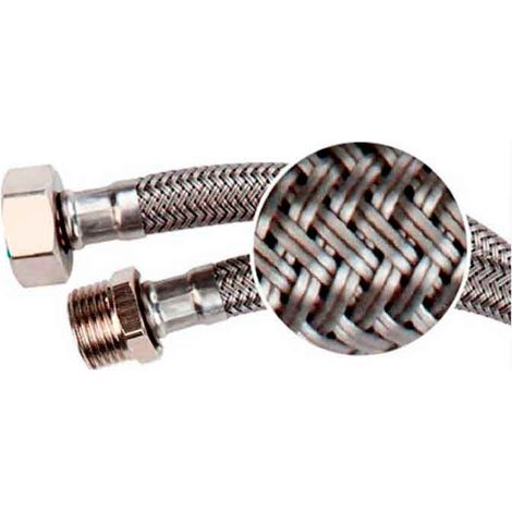 Latiguillo Polímero CGS M 3/8 - H 1/2 - FLEXITUB  Medidas  Accesorios Fontanería: 15 cm