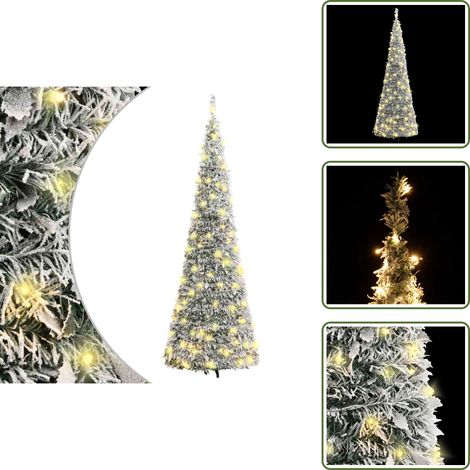Beleuchtung - vidaXL Pop-Up-Weihnachtsbaum Künstlich Beschneit 150 LEDs 180 cm - Weihnachtsbaum mit Licht (1/5)
