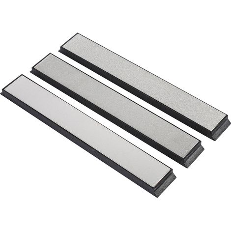 Lot de 3 pierres à aiguiser 240/600/1000 grains pour couteaux de cuisine, affûteur en pierre (1/5)