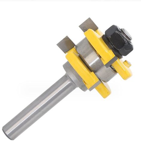 Jeu de fraises à rainurer et à languette, 3 dents, queue de 8 mm, fraise à chanfreiner en forme de T pour le bois, outils de menuiserie