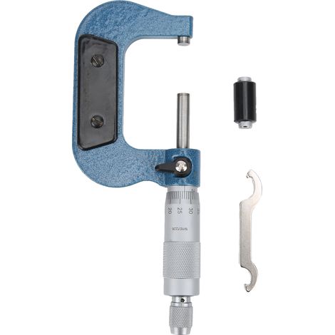 25-50mm Micrometer - Blue Standard Outside Micrometer Screw Micrometer (1/5)