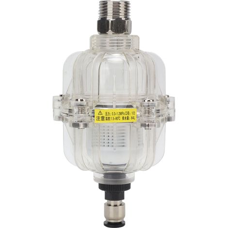 Filtre à air compresseur transparent AD400 1/2 pouce Séparateur eau-huile Purgeur automatique 0.3-1.2MPa (1/5)