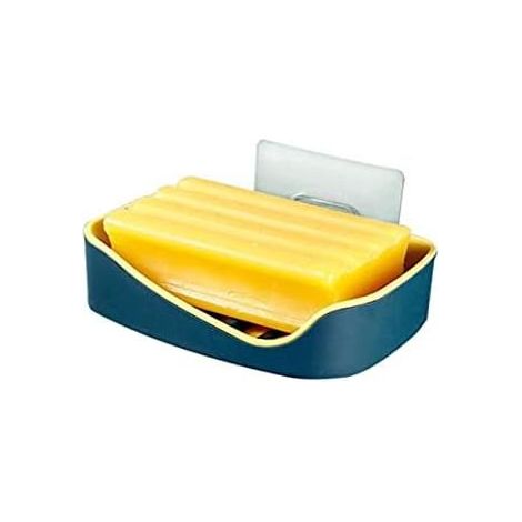 Récipient à Savon Tablette de Douche à la Rouille en Plastique avec Plateau de Savon et Crochets, pour Salle de Bain, Toilettes, Douche (Color : Yellow) (1/5)