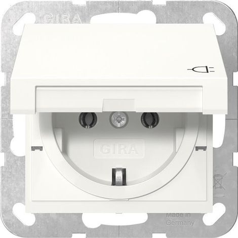 Gira Presa SCHUKO KD System 55 Bianco puro m [445427], 4454 27