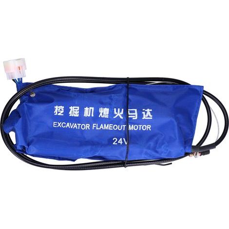 Solenoïde d'arrêt moteur 24V pour excavatrice SY, pièces moteur 1.8mètre coupure électrique (1/5)