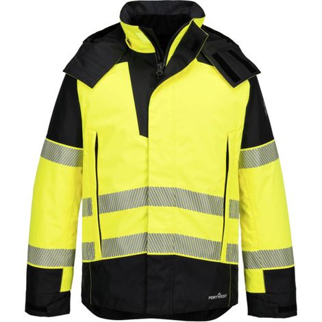 Chaqueta de invierno de alta visibilidad PW3 FR Modaflame Rain+ FR606 XL Amarillo/Negro (1/2)