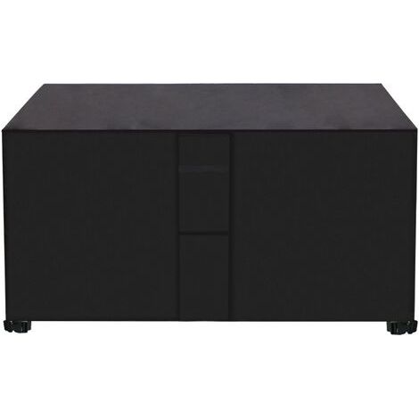Garden Furniture Cover 420D Oxford Fabric Protective Cover for Furniture Waterproof Garden Table Cover Protective Tarp with Rope and Buckle Lock Black 205x104x71cm (1/4)