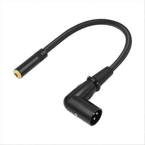 Câble adaptateur audio mini-jack stéréo femelle 3,5 mm vers XLR coudé (1/8") A (1/5)