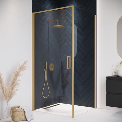 Badplaats Cabine de Douche Alava - 100 x 190 x 190 cm - Or (1/5)