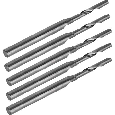 5 fraises à spirale en acier tungstène 3,175 x 2 x 15 mm pour fraiseuse CNC (1/5)