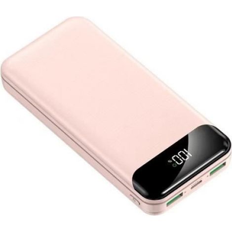 Chargeur Portable - Batterie Lithium-Polymère - Affichage Numérique - Compatible Smartphones - Rose - 10000 mAh (1/4)