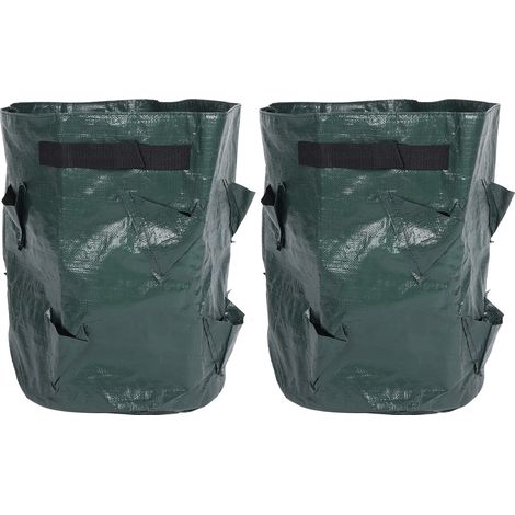 Lot de 2 sacs de culture de fraises de 10 gallons avec 8 poches, pour pots d'intérieur et d'extérieur (1/5)
