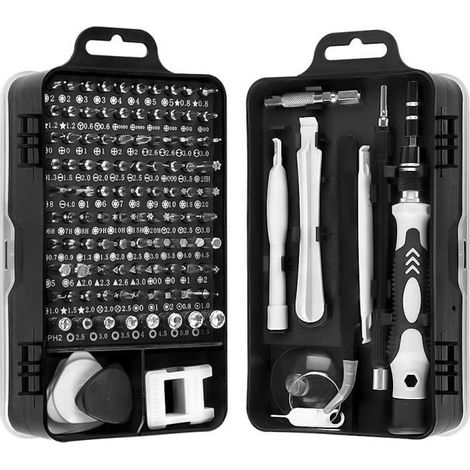 115 EN 1 Mini Set Tournevis Precision,Kit Tournevis de Précision pour machine à laver, climatiseur, réfrigérateur, ventilateur élect (1/4)