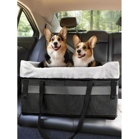 Siège auto pour chien pliable et surélevé pour chiens moyens jusqu'à 20kg (1/5)