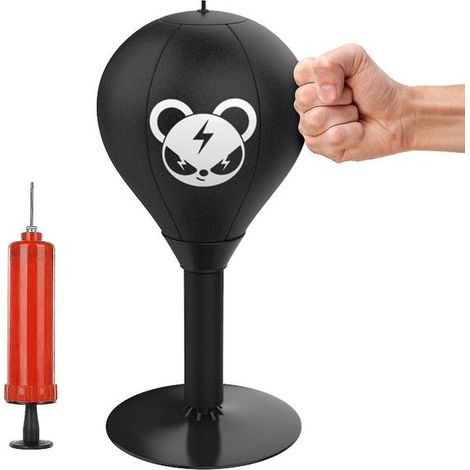 Sac de frappe anti-stress - Sac de frappe de bureau avec ventouses puissantes - Soulagement du stress ultra-résistant - yuyu Bear (1/3)