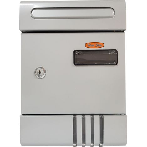 cassetta postale ideal star in acciaio cm 204x65x290h - argento (1/3)