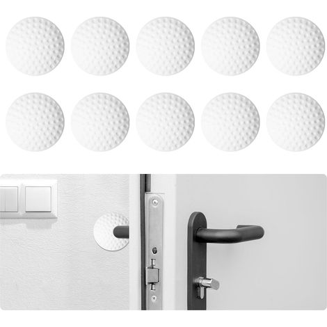 Tope de puerta adhesivo, 10 piezas Tope de manija de puerta de pared, Protección de manija de puerta de silicona para proteger paredes y muebles (1/5)