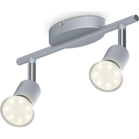 Deckenstrahler - 5,8W, 520lm, LED, schwenkbar, GU10, warmweiß, silberfarbig