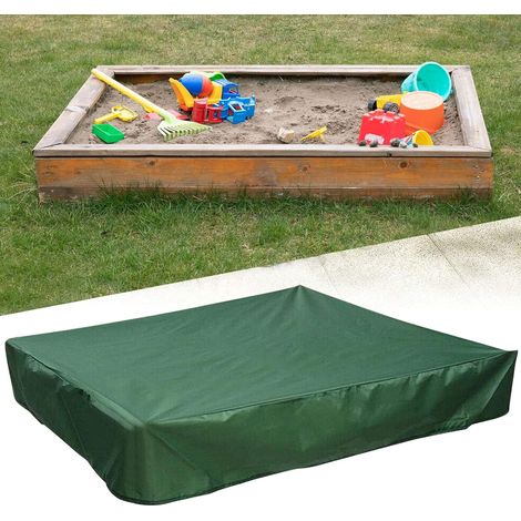 Bâche étanche pour bac à sable - 150 x 150 cm - Avec couvercle - Étanche - Pour piscine, terrasse, jardin (1/5)