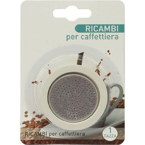 TrAdE Shop Traesio - Set Ricambi Guarnizione Gomma Filtro Per Caffettiera Moka Caffè 1 Tazza 53324 -