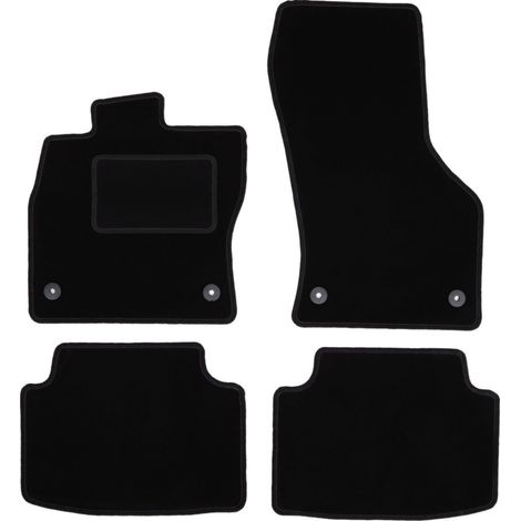Tapis de sol en velours noir pour : Volkswagen Tiguan II crossover (2015-)