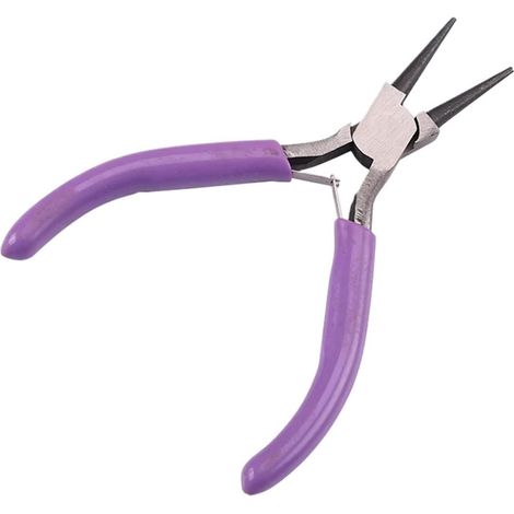 Kit pinces bijoux 4 pièces noir/bleu/violet bec rond bec courbé (1/5)
