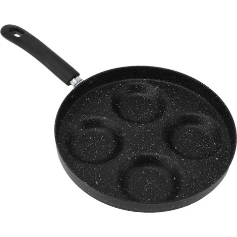 Poêle à Oeufs, Poêle à Oeufs De 4 Tasses, Machine à Omelette Antiadhésive, Oeuf Au Plat, Crêpes, Petit Déjeuner, Poêle à Grill pour Cuisinière à Gaz à Induction (1/5)