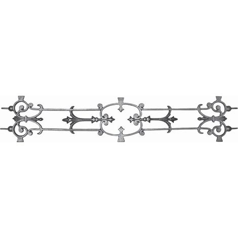 Deco Fer Forge – Panneau en fonte pour garde-corps – Hauteur 180mm – Largeur 900mm – À souder sur tige d'acier – Résistant à la corrosion (1/3)