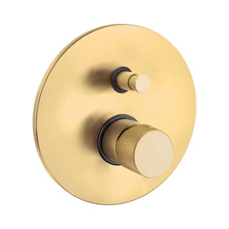 Unterputz-Duschmischer mit 2 Auslässen, Honey Gold gebürstet. Paffoni Serie Jo JO015HGSP Honey Gold Spazzolato (1/2)