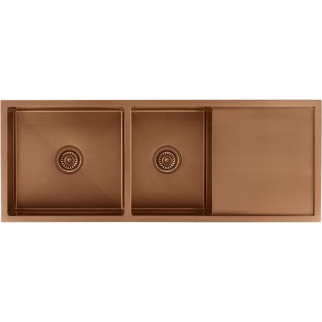 Lavello da cucina doppio 1180 mm - rame spazzolato - Filao