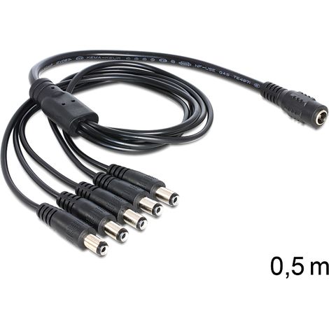 Delock cable dc splitter 5.5 x 2.1 mm 1 x female  5 x male