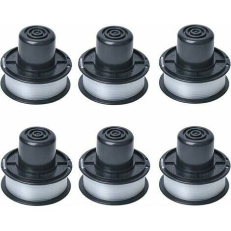 Bobine de fil A6226 compatible avec les tondeuses à gazon automatiques Black & Decker GL250 / GL310 / GL360 / GL360SB. 6 m de fil inclus. Lot de 6 bobines. (1/5)