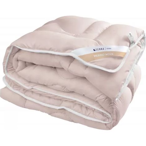 Piumino 4 stagioni 155x200 LANA MERINO Senna Home Rosa (1/3)