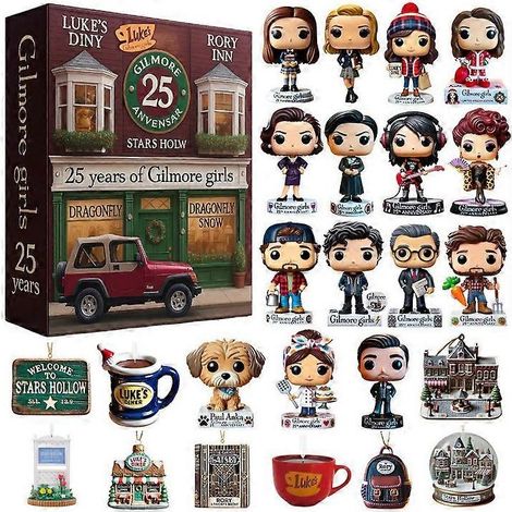 Calendrier de l'Avent surprise NASA, série Voiture de luxe - Décoration de sapin de Noël, pendentif acrylique à collectionner Gilmore Girls (boîte surprise) - 26 x 18 x 3 cm (1/5)
