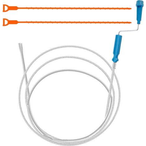 UNINGYI JY10073 Lot de 3 spirales de nettoyage de canalisations flexibles pour cuisine et salle de bain, 3 m x 5 mm (1/5)